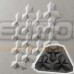 Plastikowa forma do wykonywania płytek 3D / paneli 3D „Shamrock” 25 * 23 cm | zestaw 3 szt.