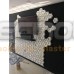 Plastikowa forma do wykonywania płytek 3D / paneli 3D „Złamany plaster miodu” 17 * 17 cm | zestaw 5 szt.