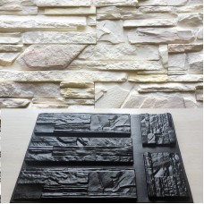 Пластикова форма для виготовлення декоративного штучного каменю "Монако" | Форма для гіпсової і бетонної плитки з АБС пластику