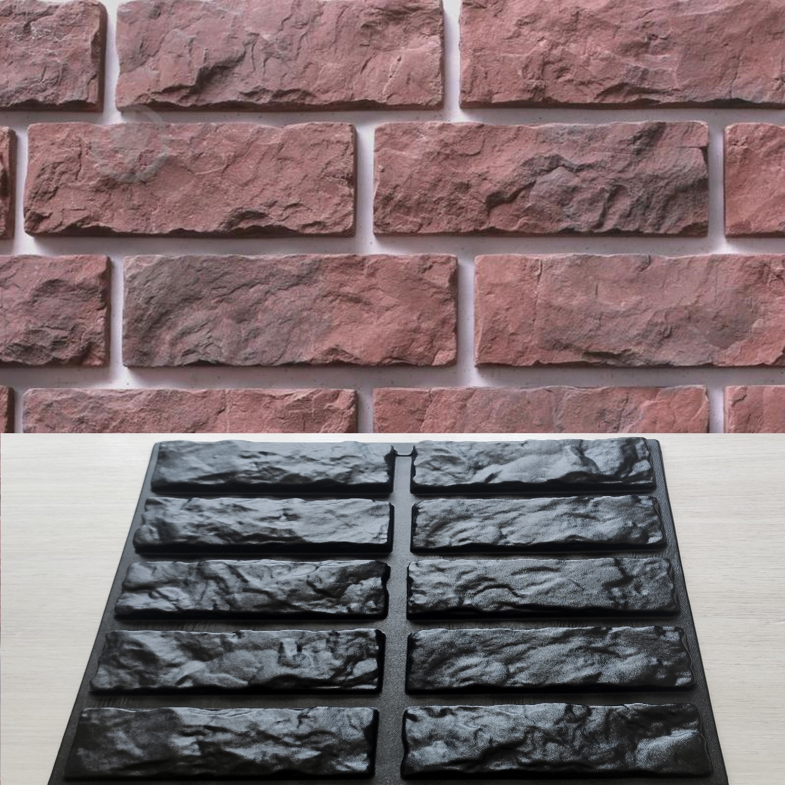 plastic molds *HONEY* for concrete veneer wall stone stackstone tile / o 12 pcs 